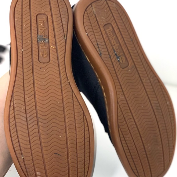 Timberland Black Canvas Sneakers with Brown Sole - Picture 8 of 8